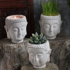 One Buddha Head Planter $35